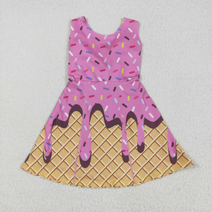 Vestido Deportivo para Niña Pequeña, <span class=keywords><strong>Ropa</strong></span> Deportiva de Yoga para Niños, Vestidos de Yoga con Estampado de Helado, <span class=keywords><strong>Ropa</strong></span> Activa para Niños - Product Image 3