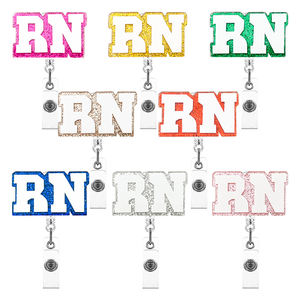 Beliebte Bling Acryl Hartplastik einziehbare Abzeichen Rollen <span class=keywords><strong>Medical</strong></span> Bearable Letters-Shaking Zubehör - Product Image 2