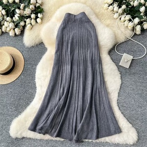 <span class=keywords><strong>Jupe</strong></span> mi-longue simple à taille haute <span class=keywords><strong>pour</strong></span> femmes en automne et en <span class=keywords><strong>hiver</strong></span>, <span class=keywords><strong>jupe</strong></span> mi-longue en tricot rayée - Product Image 6