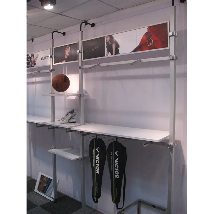 Metalic Shopping Display Metal Sport Custom Clothing Display Store Fixture For Shop