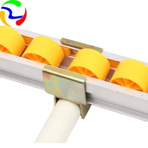 Riel de flujo de <span class=keywords><strong>Metal</strong></span> plateado de alta calidad, pista de rodillo deslizante, hoja de hierro de aleación de aluminio duradera para tira fluida de andamio - Product Image 4