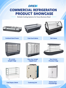 Vitrine Réfrigérée Commerciale Double Température pour Supermarché, Congélateur et Réfrigérateur Combinés, Réfrigérés en Haut, Congelés en Bas, pour Viande et Produits Laitiers - Product Image 6