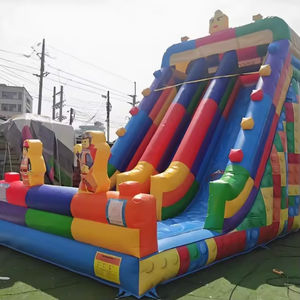 Toboggan gonflable à double voie pour cour, en PVC, capacité de 10 personnes, garantie de 2 ans pour les locations - Product Image 1