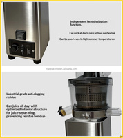 Elektrische draagbare slowjuicer voor commerciële fruitpersing van druiven, sinaasappels, appels en ander fruit.