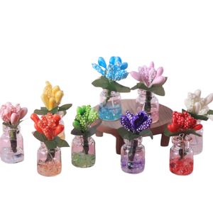 Pasta luminosa explosiva caoh Xuan Yi Grass Vase, colgante <span class=keywords><strong>de</strong></span> llavero DIY, material artesanal, decoración para la consola central del coche - Product Image 5