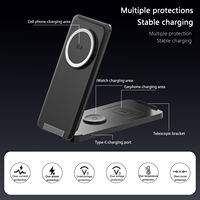 Support de Chargeur de Téléphone Mobile Pliable Magnétique sans Fil Multifonctionnel en Gros d'Usine pour iPhone, AirPods, iWatch