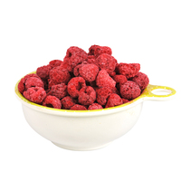 Frambuesas Enteras Liofilizadas, Fruta Seca de Alta Calidad, Sabor Dulce Natural, Sin Aditivos, Deliciosas de Fábrica