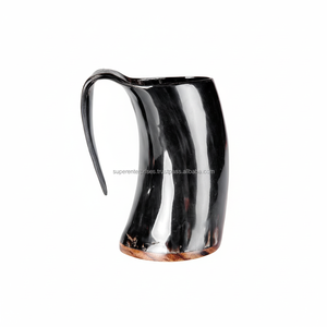 Shiny and Natural Design Horn Mug for Beer Drinking Indoor Decor <b>Unique</b> Material Design Drinking Mug - Product Image 1