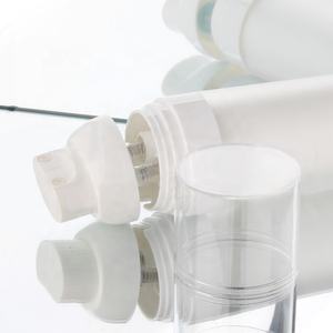 Bouteille à pompe en verre sans air en plastique recyclé, logo personnalisé, bouteille à pompe cosmétique, double tubes, 50 ml, bouteille à pompe pour lotion - Product Image 4