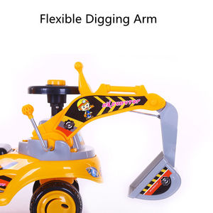 Çocuklar satılık dört tekerlekli ekskavatör müzikli ışık ekskavatör/çocuklar için salıncak araba oturabilir/oyuncak yürümeye başlayan bisiklet - Product Image 4