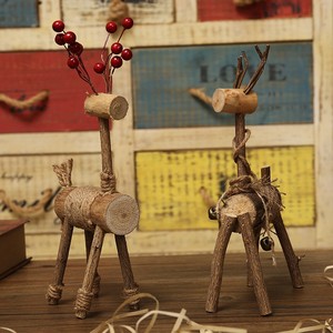 Figurines de cerfs en bois massif Mystic Arts, style nordique, décoration de bureau, décoration de la maison, chambre à coucher, salon, artisanat - Product Image 2
