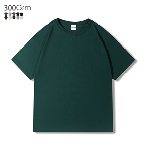 Camiseta Extra Grande de 300 g/m², Camiseta de Algodón Resistente y Duradera, Impresión Personalizada, Suministro al por Mayor, Camisetas para Hombre Hechas a Medida - Product Image 1