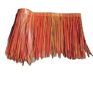 Toiture en chaume artificiel rouge érable en gros, chaume <span class=keywords><strong>synthétique</strong></span> en plastique imperméable pour toiture ou décoration intérieure - Product Image 1