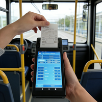Terminal de point de vente Android pour billetterie de bus avec imprimante, appareil mobile portable 4G WiFi GPS pour la vente de billets, système de collecte de tarifs en temps réel