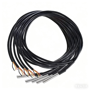 مجس حرارة مقاوم للماء من الفولاذ المقاوم للصدأ + ثيرميستور NTC 100K مع مسبار استشعار درجة الحرارة قابل للإدخال وملحق خارجي مقاوم للماء - Product Image 1