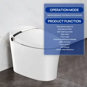 JOMOO Bathroom Remote Control Intelligent Heated Smart Toilet Bidet Auto Flush Ceramic Toilet Bowl With Foot Sensors