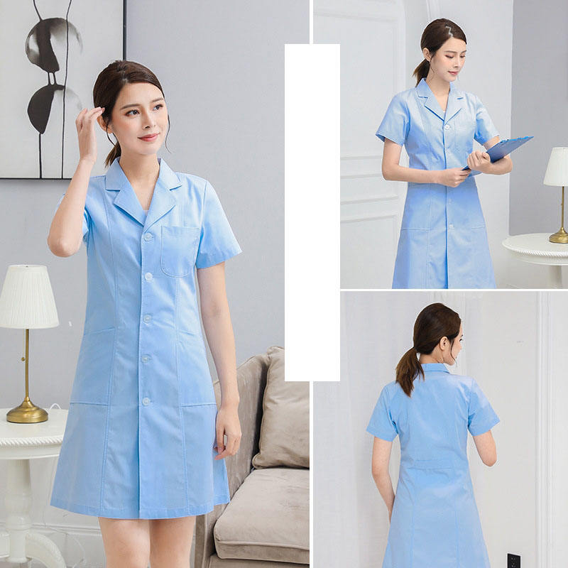 แขนสั้นสีน้ำเงินผู้หญิง