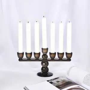Handmade Black Taper Vintage Church Decorative Candlestick Table Candle Holders