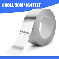 Ruban adhésif en aluminium ignifuge pour la climatisation, ruban d'étanchéité pour conduits HVAC, résistant à la chaleur, imperméable, adhésif pour l'isolation des climatiseurs