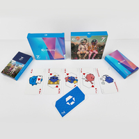 Jeu de cartes à jouer personnalisées avec logo imprimé, ensemble de cartes de poker personnalisées dans un coffret cadeau haut de gamme pour cadeaux d'entreprise