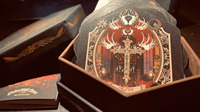 Cartes de tarot en papier personnalisées en gros, cartes d'oracle holographiques élégantes, logo d'entreprise personnalisé, illustrations originales pour commandes en gros King