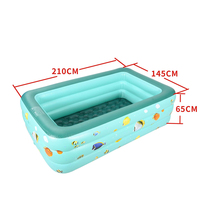 PVC Aufblasbarer Swimmingpool für Erwachsene & Kinder UV-Beständig 3mm Dick Rechteckige Form Einfache Installation Schnell Aufzubauen Innen-/Außenbereich