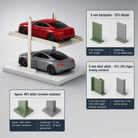 Système de stationnement vertical à double cylindre, élévateur à deux poteaux, capacité de 2700 kg pour SUV, idéal pour villas privées et garages familiaux