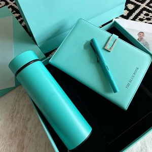 Leather Bound Sewing Binding Lined Notebook Set With Same Color Pen and <b>Gift</b> <b>Box</b> for Students - Product Image 4