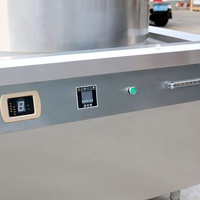 Marmite à chauffage électromagnétique de grande capacité, agitateur automatique pour le sucre, appareil de cuisson Commercial