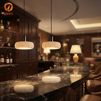 Luminaire suspendu en marbre, style nordique, petite taille, hauteur réglable, LED, pour cuisine et salon