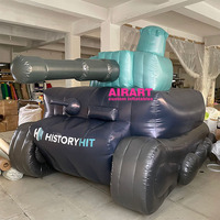 Char d'assaut gonflable, Char Sherman gonflable, Modèle de char de dessin animé gonflable pour les fêtes d'enfants