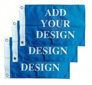 Bandera de Barco de Poliéster Tejido de 110 GSM, 100% Poliéster, 12x18 Pulgadas, Doble Cara, con Bolsillos para Asta o Ojales a la Izquierda, Venta al por Mayor - Product Image 1