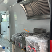 Remorque alimentaire à 4 roues en acier inoxydable HTL la plus vendue, frein manuel/électrique, garantie 1 an, pour restaurants, cafés, hôtels, restauration extérieure