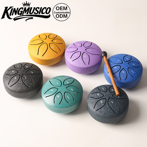 Mini tambour <span class=keywords><strong>à</strong></span> langue en acier pour enfants |   Instrument <span class=keywords><strong>de</strong></span> percussion <span class=keywords><strong>de</strong></span> poche <span class=keywords><strong>à</strong></span> 6 notes <span class=keywords><strong>de</strong></span> 3 pouces |   Jouet musical classique traditionnel portable, cadeau - Product Image 2