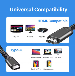 <span class=keywords><strong>Câble</strong></span> USB C Type-c vers <span class=keywords><strong>HDMI</strong></span> compatible 4K, <span class=keywords><strong>câble</strong></span> convertisseur HDMI2.0 HDTV mâle 4K/60Hz pour MacBook <span class=keywords><strong>Samsung</strong></span> Laptop - Product Image 6