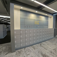 Casier en plastique ABS antirouille haute durabilité avec structure de verrouillage électronique 1/3/6/9 portes pour le stockage des bagages de l'école de gymnastique