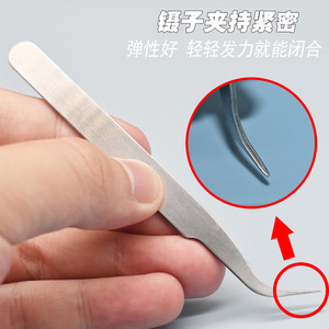 Pinzas de acero inoxidable de gran venta, para reparación de electrónica ST, con puntas puntiagudas y curvadas, pinzas de sastre, para arte de uñas y trabajos de precisión. - Product Image 2