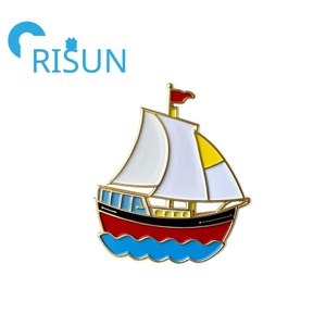 Souvenirs Custom ized Emaille Schiff Lights hip Segelboot Segeln Emaille Pins Custom Emaille Ships Seafarer Segelschiff Anstecknadel - Product Image 6