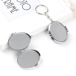 Runde/Herz/Quadrat Form kleiner Spiegel Fabrik preis Schlüssel bund benutzer definierte Metall Hands piegel Großhandel - Product Image 6