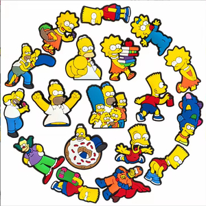 Vente en gros de 100 styles de charmes mignons de la famille <span class=keywords><strong>Simpson</strong></span>, bricolage, dessin animé, charmes personnalisés en PVC pour chaussures, accessoires de chaussures pour adultes et enfants, cadeau - Product Image 2