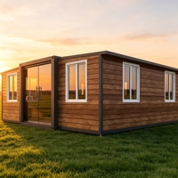 Maison conteneur modulaire préfabriquée Shinestone 20 pieds à double aile extensible, hébergement mobile à installation rapide
