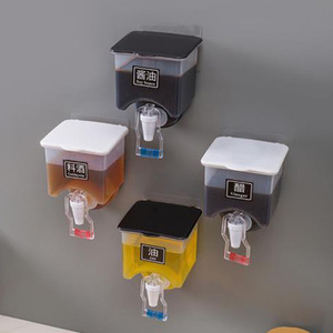 Hot Sell Kitchen Accessories Storage Boxes Seasoning Boxes <b>Plastic</b> Liquid Oil <b>Bottle</b> Wall-mounted Condiments Box - Product Image 2