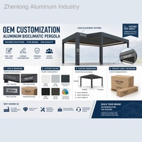 Pergola électrique à lames orientables en aluminium 3x4m avec télécommande, abri solaire extérieur pour piscine