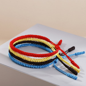 Pulseras <span class=keywords><strong>de</strong></span> cordón trenzado rojo hechas a mano <span class=keywords><strong>de</strong></span> fábrica, nudos <span class=keywords><strong>de</strong></span> <span class=keywords><strong>amor</strong></span> <span class=keywords><strong>de</strong></span> moda, nudos en forma <span class=keywords><strong>de</strong></span> corazón <span class=keywords><strong>de</strong></span> la suerte, cuerda multicolor, cuerda <span class=keywords><strong>de</strong></span> <span class=keywords><strong>amistad</strong></span> para parejas - Product Image 1