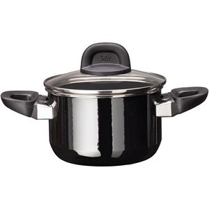 Silit Meat Pot 16Cm Modesto Line Black Stainless Steel <b>Cookware</b> For Stovetop Use - Product Image 1