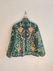 Top Demanded Handcrafted Suzani Embroidered Boho <b>Jacket</b> for <b>Women</b> Vintage Uzbek Textile Coat Available for Wholesale Supply - Product Image 3