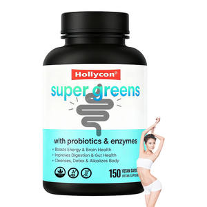 OEM kapsul Gelatin hijau organik kapsul pil hijau ISO suplemen kapsul untuk dewasa kapsul pelangsing dunia hijau - Product Image 1