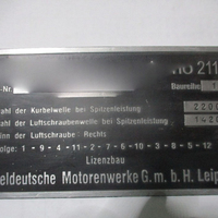 Plc Junkers Jumo 211a Mmw S85 Id Plate Sign Wholesale