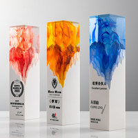 Trofeo de Resina Personalizado Creativo y Colorido para Competencia, Recuerdo con Impresión UV Transparente