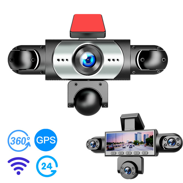 Five Channel 360 View Car DVR 1080P HD 3.18 Inch Screen WiFi GPS Vehicle Dashcam Parking Mode Video Recorder